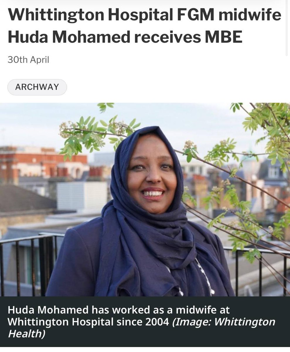 We now have midwives specialising in FGM and are awarding them with MBE’s as if all this is normal. 

“Now, as an FGM-specialist midwife at the Whittington Hospital, her work is dedicated to helping women who have been cut”

We imported this to our shores. 98% of Somali women…