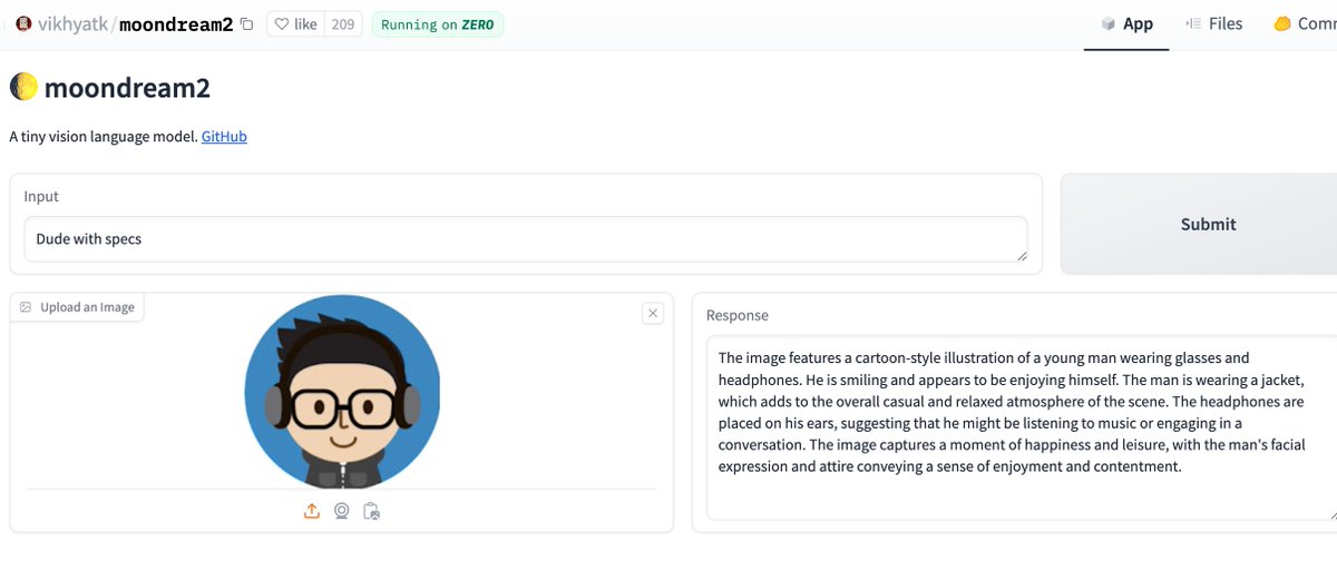 speckydude_js's tweet image. Moondream is a computer-vision model that can answer real-world questions about images.

Check this out - moondream.ai

#AI