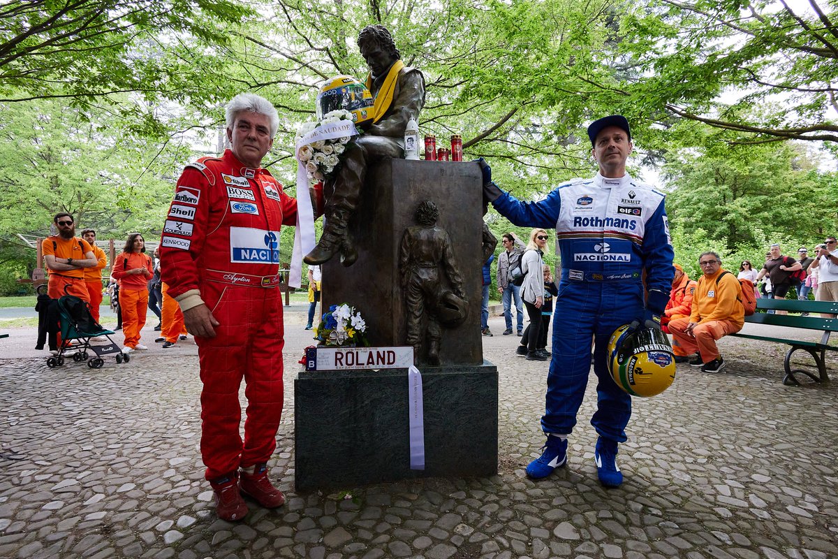 30 years on. Fans pay their respects and celebrate the life of Ayrton Senna at Imola ❤️ #F1 #Senna30