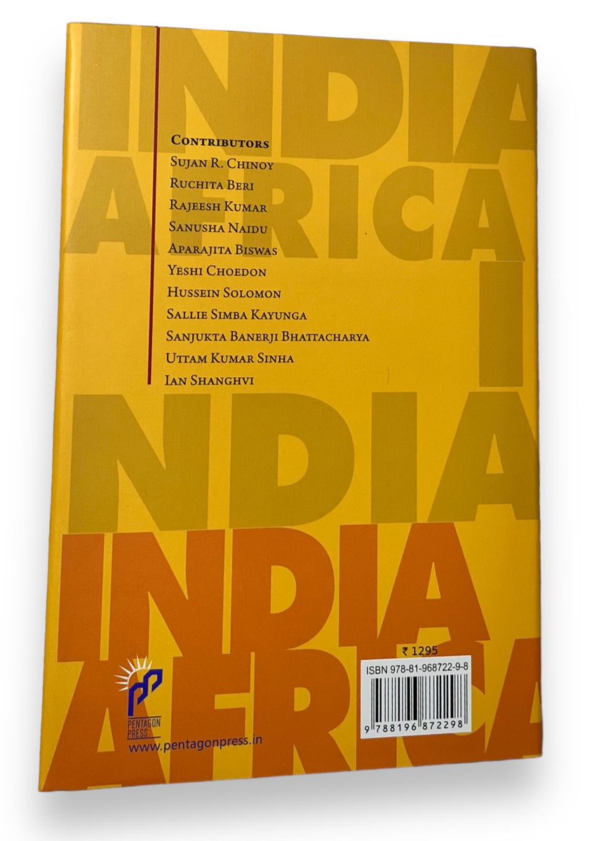 Glad to announce my latest edited volume on #IndiaAfrica Building Synergies in #Peace #Security and #Development Thanks to DG @IDSAIndia Amb @SujanChinoy for writing the foreword and to eminent contributors from #India and #Africa; #RajanArya @PressPentagon