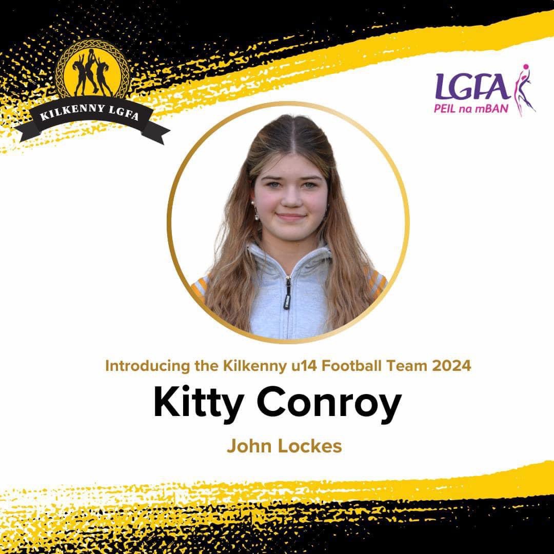 🖤🧡 Over the coming days we will be taking the opportunity to introduce you to our U14 players who are heading to Roscommon on Saturday. The girls are delighted to represent Kilkenny in one of the main highlights of the U14 intercounty football calendar.