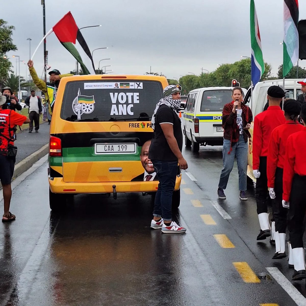 Marching in the streets of Athlone, Cape Town on this May Day in solidarity with the people of Palestine alongside our ANC National Spokesperson, Mahlengi Bhengu & other Mass Democratic & civil society formations #Week4Palestine #LetsDoMoreTogether