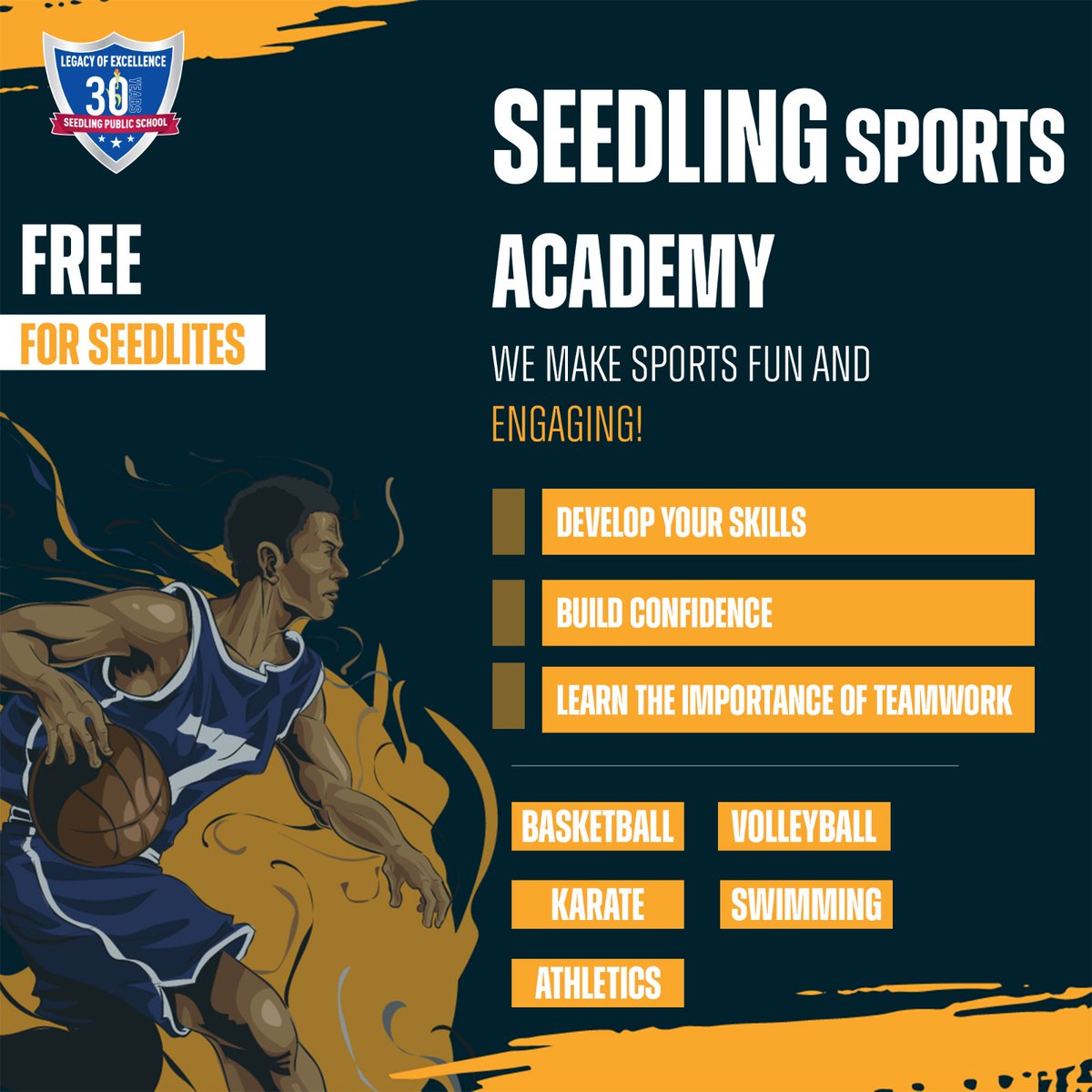 Seedling Sports Academy: Where every game is an adventure! 🏀🏐🥋 
From basketball hoops to karate chops, we've got it all covered. Enroll now and unleash your athletic potential! 

Enroll Today.
seedlingschools.com/admission-proc…

#SeedlingSports #SportsAcademy #EnrollNow