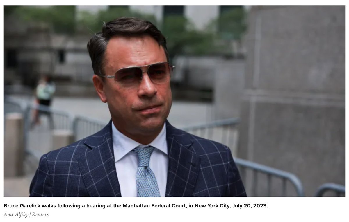 Trial began Tues for Bruce Garelick - charged with enabling his boss Michael Shvartsman at Rocket One and others to make millions illegally on inside info that acquisition firm DWAC was taking Trump Media public Shvartsman and his brother pleaded guilty cnbc.com/2024/05/01/tru…