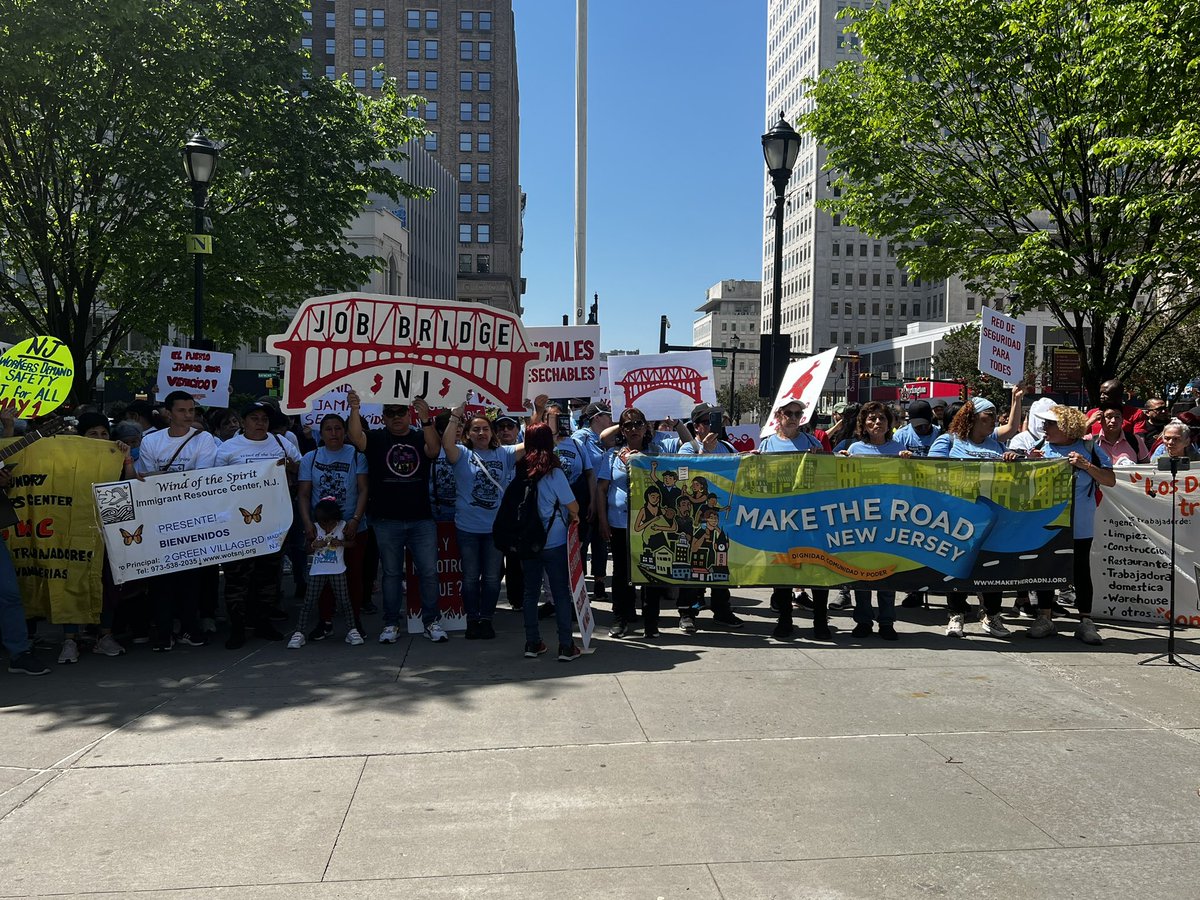 May Day is about WORKER POWER. We’re standing together to call for #JobBridgeNJ because ALL workers deserve a bridge to good jobs, respect & dignity.