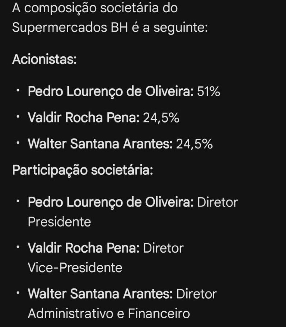 Ta bom Cançado, vai nos avisando! Em vez de aproveitar o bom momento do time dele, ele tá preocupado em esclarecer quem é ou deixou de ser dono do Supermercados BH! Fato é que a fortuna do Pedrinho em 2020 era de 7 bilhões, isso ninguém muda! 😘😘😘😘