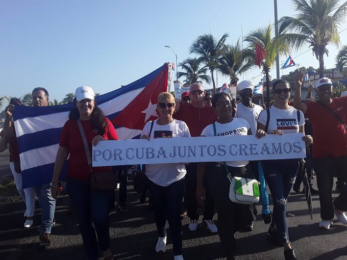 #1Mayo en #Cienfuegos, desde el Sindicato de Industrias creando por #Cuba  5septiembre.cu/1-de-mayo-en-c…