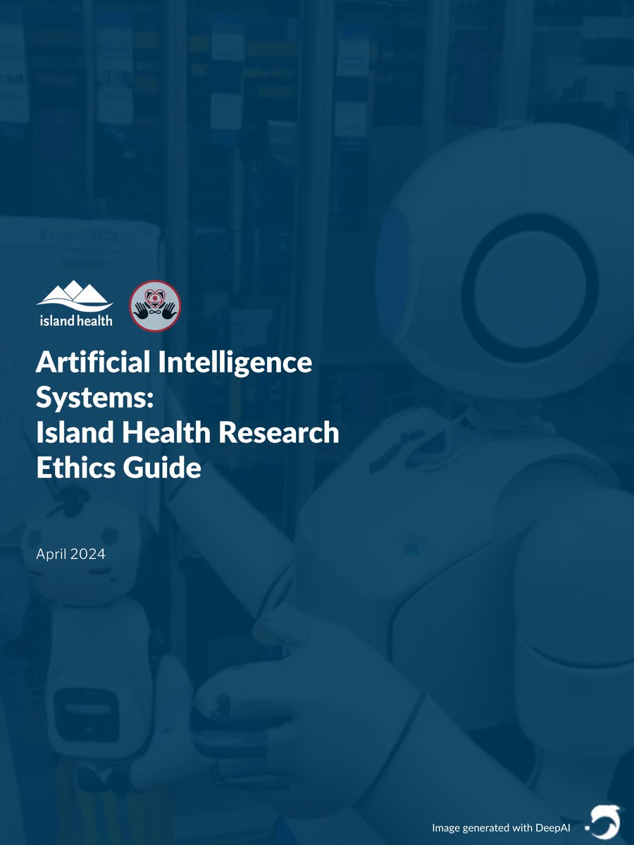 Please to announce the first version of Island Health's Artificial Intelligence Research Ethics Guidance that we've been incubating for the last year #researchethics #islandhealth #aiethics~ Find the living document here: islandhealth.ca/research-capac…