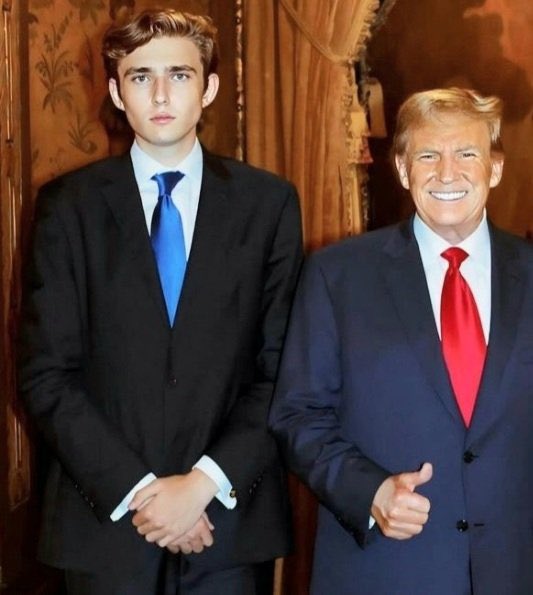 We don’t know much about Barron Trump but at least he’s smart enough not to do the used car salesman thumbs up in every photo.