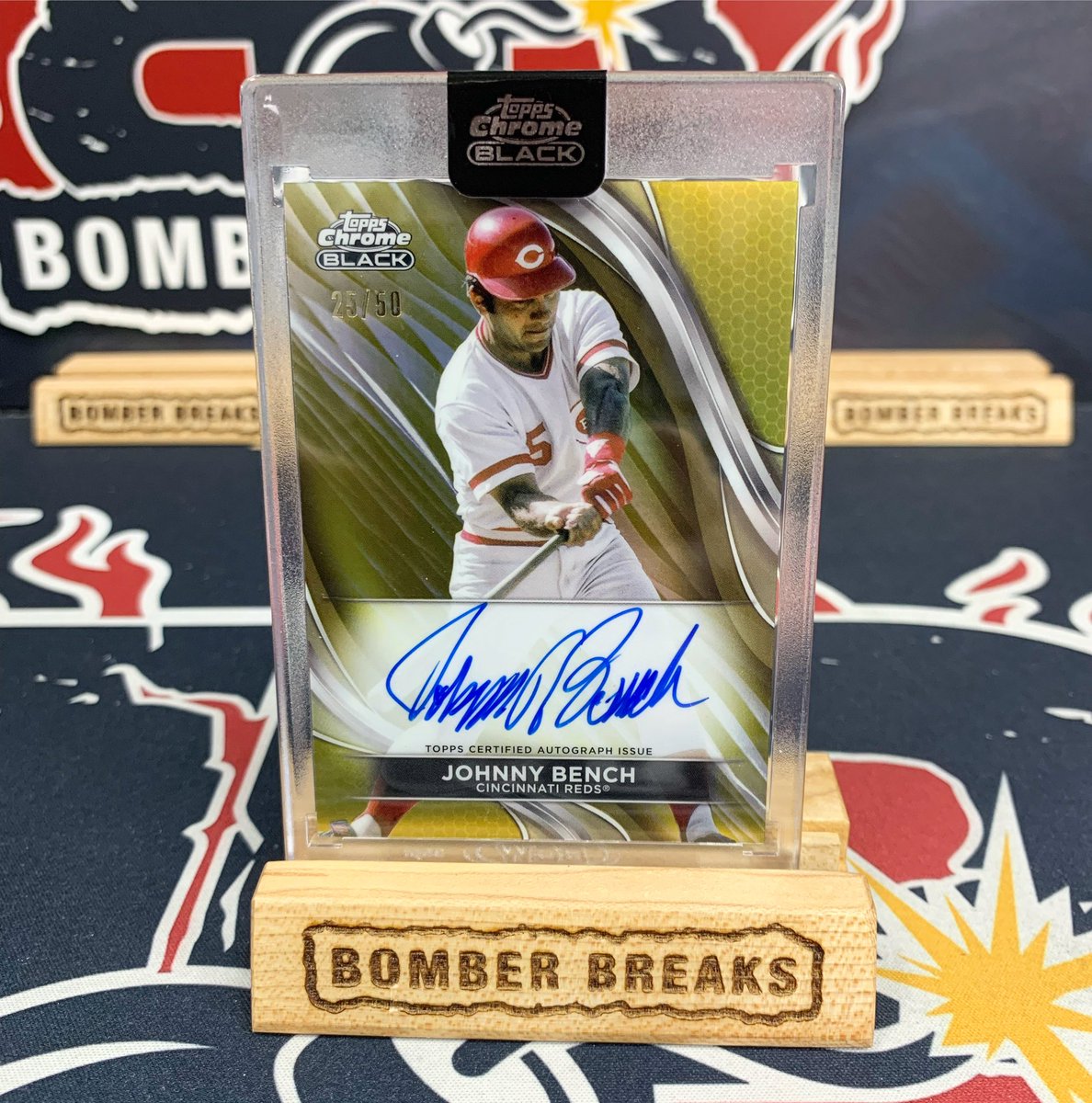 Johnny Bench /50 Gold Refractor On-Card Auto with a beautiful pull for the Reds in @topps Chrome Black!
🔥🔥 @fanatics #baseballcards #cincinnatireds #reds #mlb #autograph #johnnybench #groupbreaks #thehobby #boxbreaks #casebreaks #boom #tradingcards #toppschrome