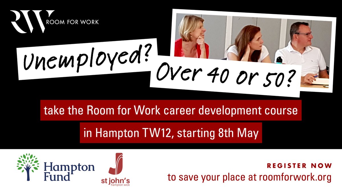This is a free course, places are filling up fast register now at roomforwork.org #hampton #richmonduponthames #career #London #jobs