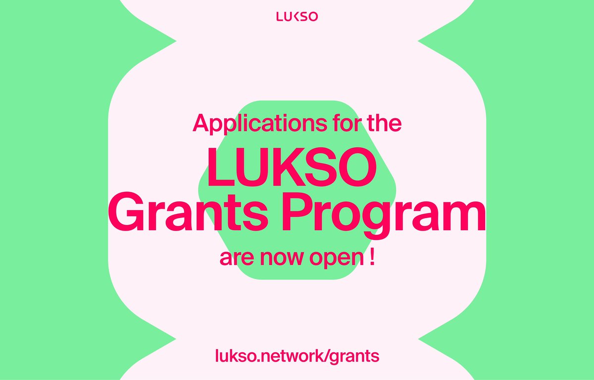 The LUKSO Grants Program is now live! 🎊 This program is set to pave the way for a new generation of revolutionary dApps that prioritise user-centric, social and creative functionalities powered by LUKSO. Apply now: lukso.network/grants