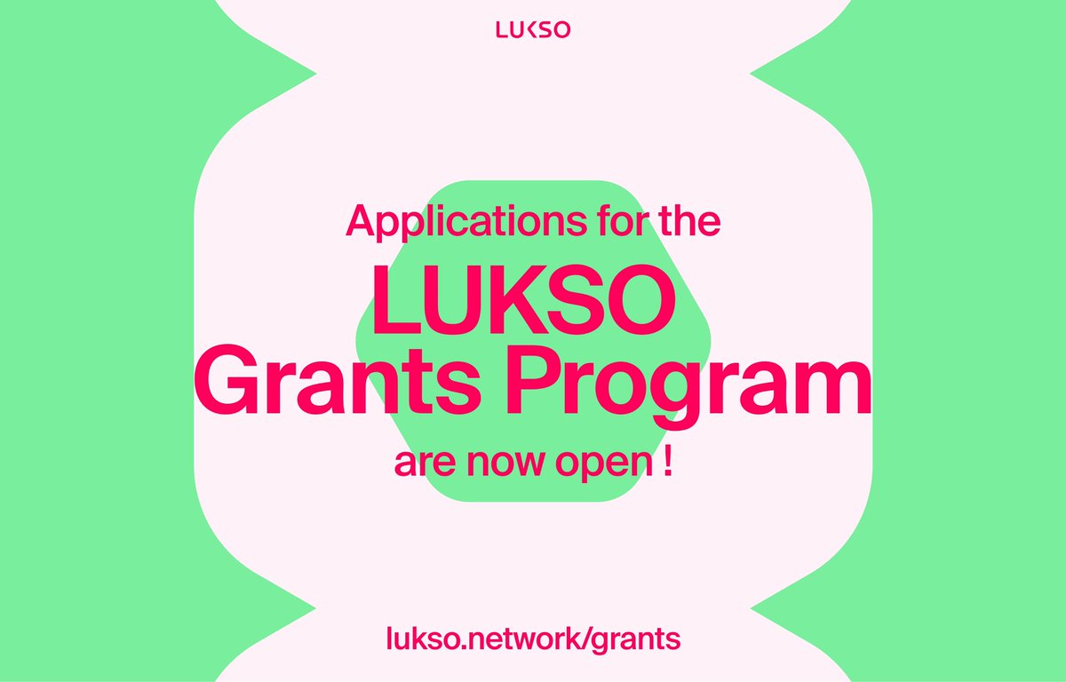 lukso_io's tweet image. The LUKSO Grants Program is now live! 🎊

This program is set to pave the way for a new generation of revolutionary dApps that prioritise user-centric, social and creative functionalities powered by LUKSO.

Apply now: lukso.network/grants