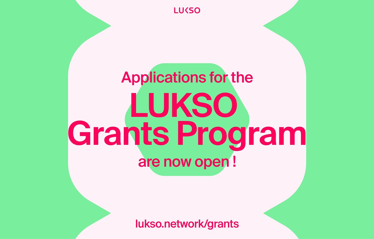 The LUKSO Grants Program is now live! 🎊

This program is set to pave the way for a new generation of revolutionary dApps that prioritise user-centric, social and creative functionalities powered by LUKSO.

Apply now: lukso.network/grants