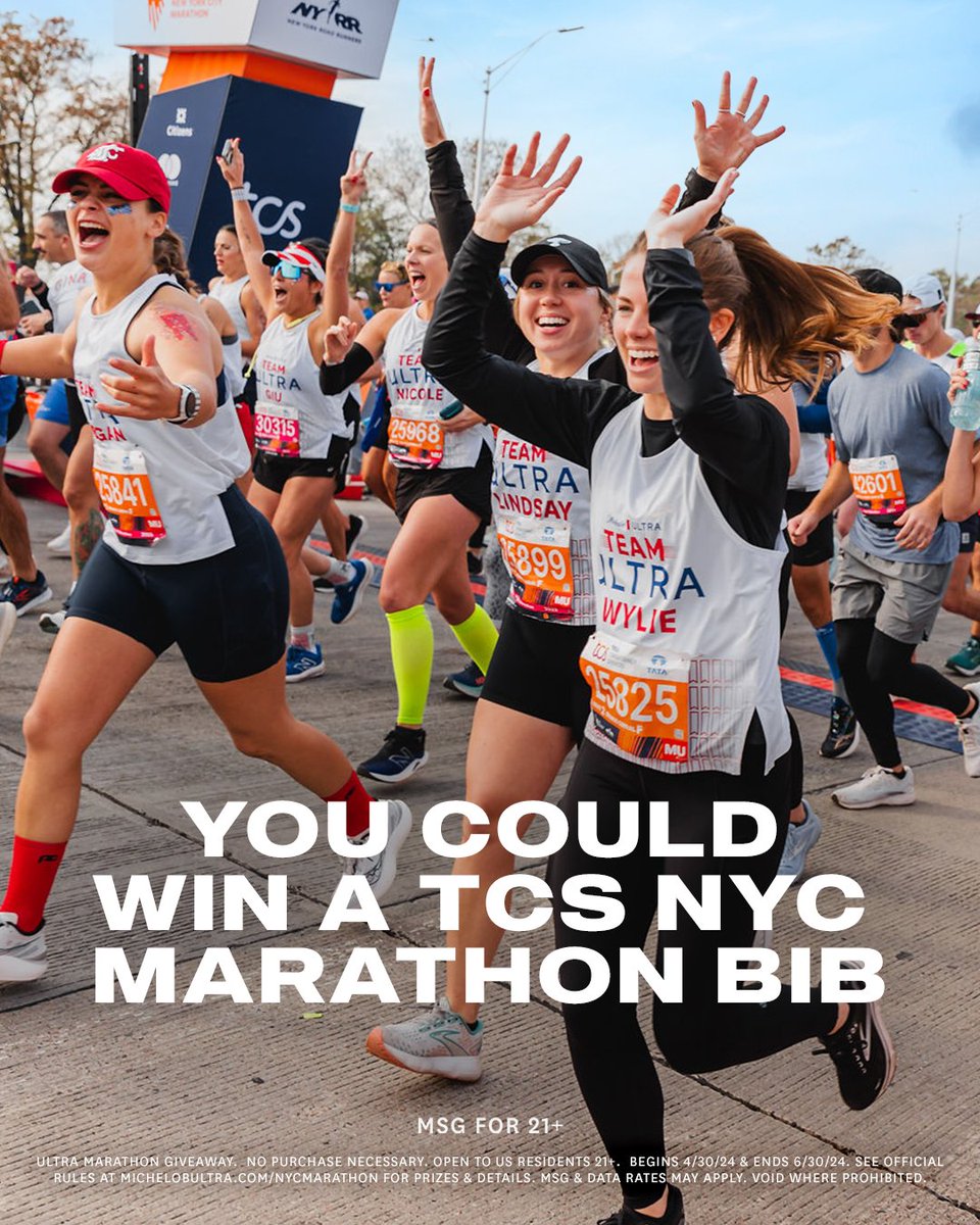 Wanna run the TCS @nycmarathon with #TeamULTRA? Comment below and tell us why you should be on the team, along with #ULTRAMarathonGiveaway and #Contest, for a chance to win a bib! You could score coaching, airfare, hotel stay, and swag.