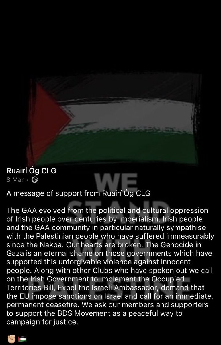 A message on the genocide in Gaza from ⁦@RuairiOgCLG⁩