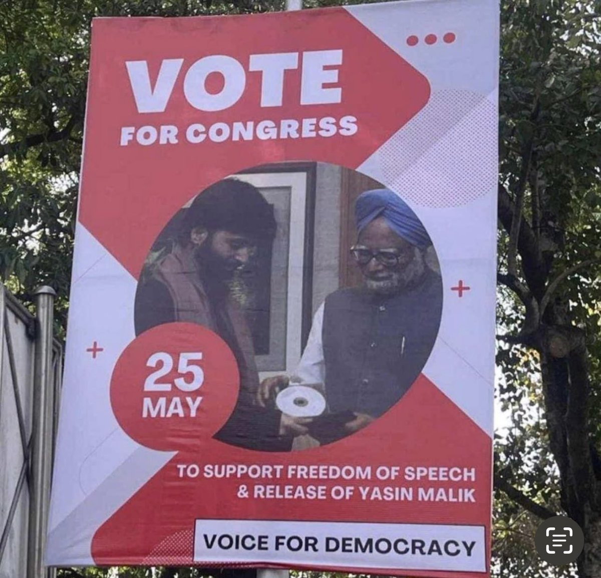 #Congress trying to win Indian election against #BJP to gain votes in the name of #FreedomOfSpeech and former PM Dr #ManmohanSingh who respects Kashmiri Hurriyat Leader #YasinMalik for his non-violence freedom struggle like Gandhi. Congress and BJP both want to won so using…