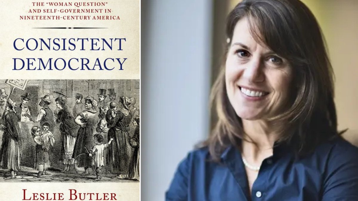 Today at 5 p.m. at Rockefeller Center, Room 001: @dartmouth history professor Leslie Butler discusses her new book @OUPAcademic, 'Consistent Democracy: 'The Woman Question' and Self-Government in Nineteenth-Century America.' 👉 bit.ly/3weQouw