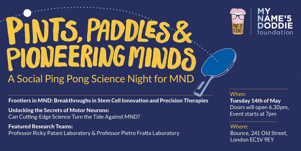 We're really excited for our first @pintofscience event at Bounce, London! If you're based in London, we'd love to see you there...it'll be a cracking evening. Find out more 👇 pintofscience.co.uk/event/pints-pa…