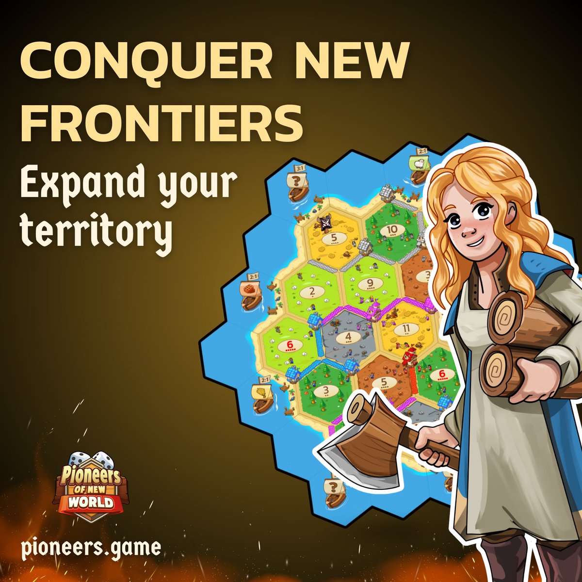 🌍 Pioneers, the New World awaits you!

Establish your settlements🏙️, link them up with roads🛣️, and secure ports to improve your trade⚓️!

Sign up today ➡️ pioneers.game

#PioneersOfTheNewWorld #IndieGames #WipWednesday