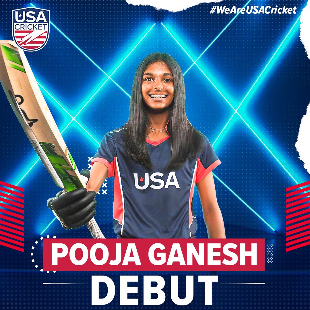 Pooja Ganesh takes her first steps on the T20I stage as she debuts at the @ICC #T20WorldCup Women’s Qualifier! 🤩✨