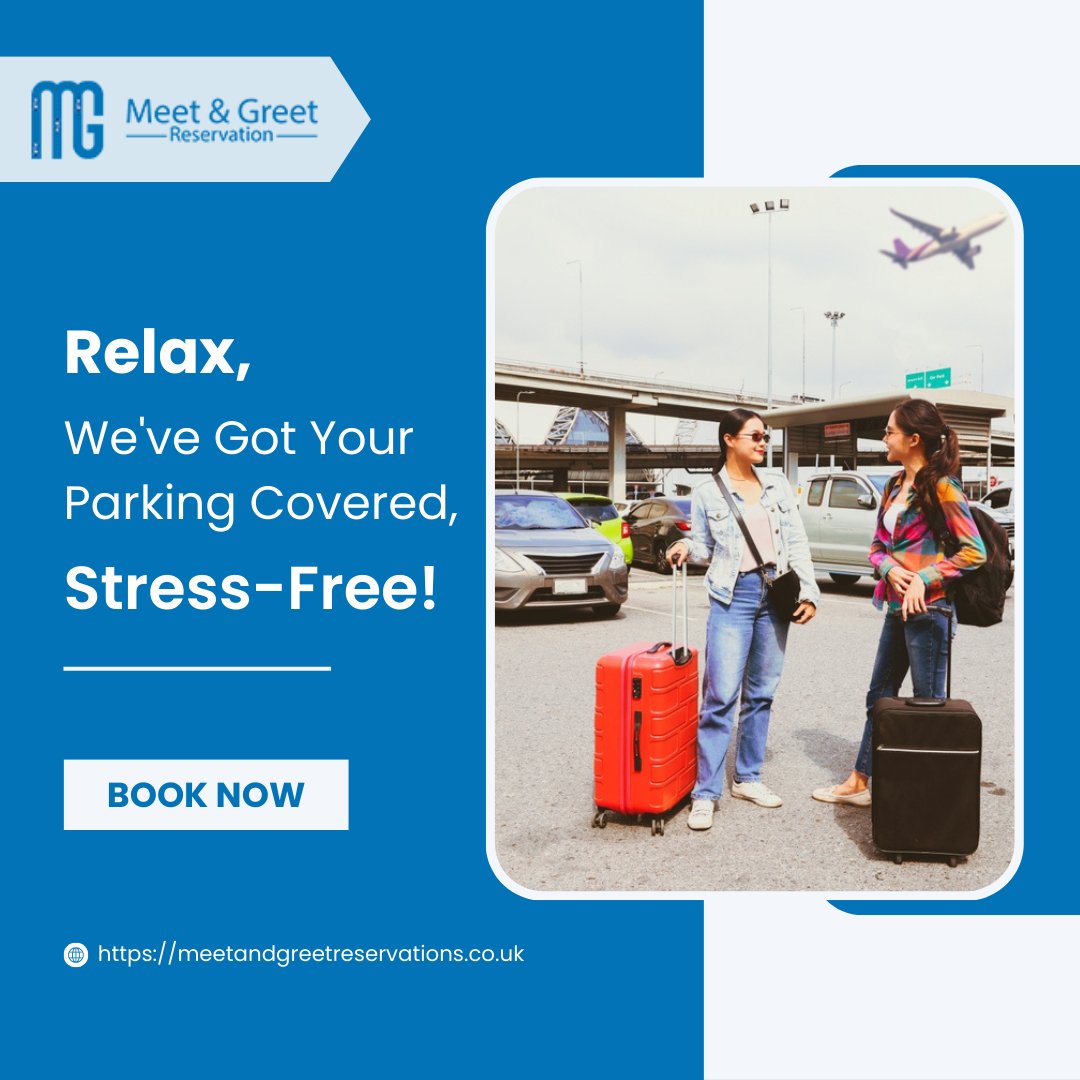 Leave the parking stress behind. Book your Meet and Greet reservation today! 🚗✈️

🌐 meetandgreetreservations.co.uk

#meetandgreetreservations #TravelSmart #AirportEase #ukairportparking #UK #parkingperfection #advancebooking #TravelWithConfidence #AirportParking #StressFreeTravel