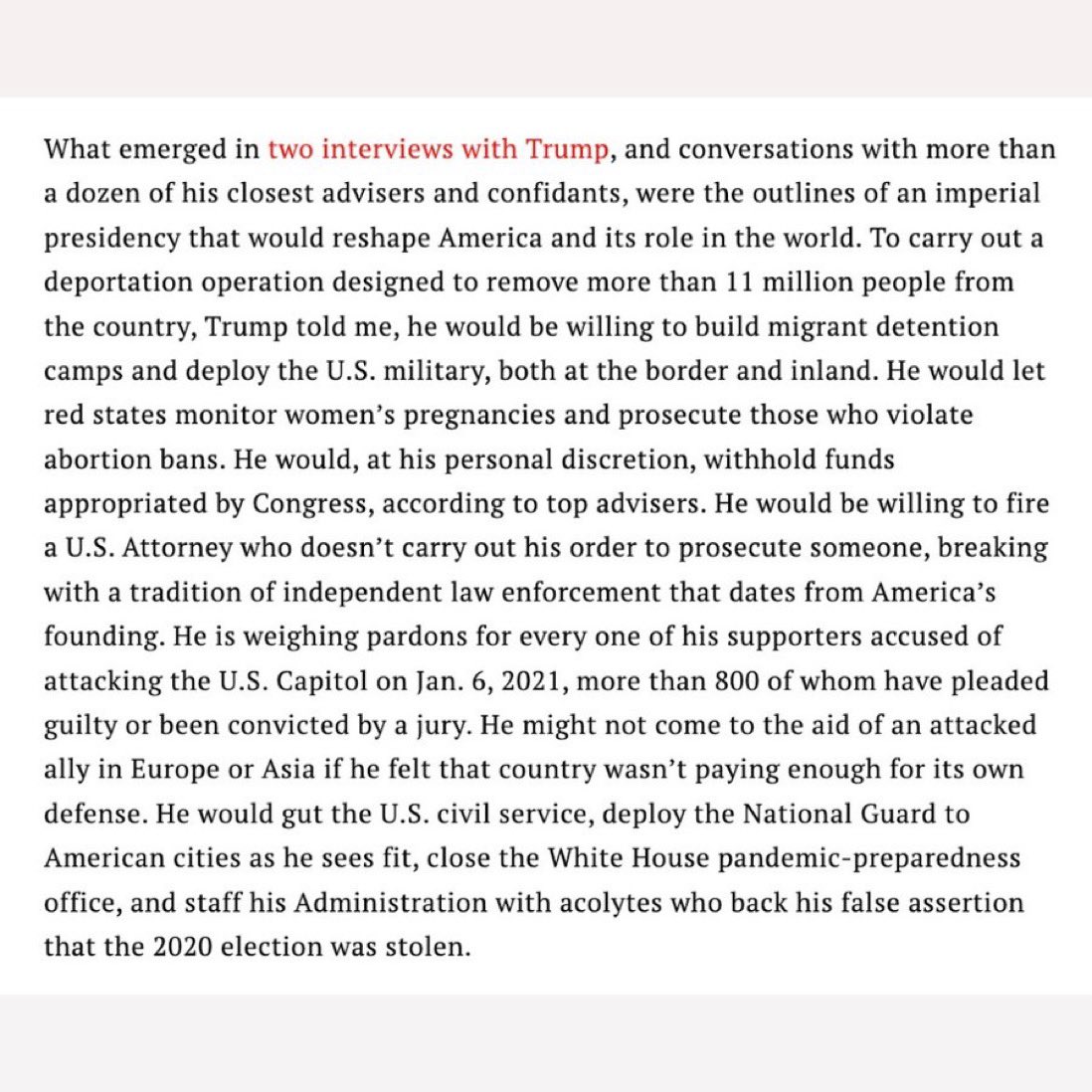 Read the synopsis of @TIME interview with the One Term Criminal Defendant & you’ll understand why it’s #MaydayForDemocracy.

The bad news is no one is coming to save us. We only have each other.

The good news is that’s all we need.

#StopProject2025 #DemVoice1 #wtpBLUE