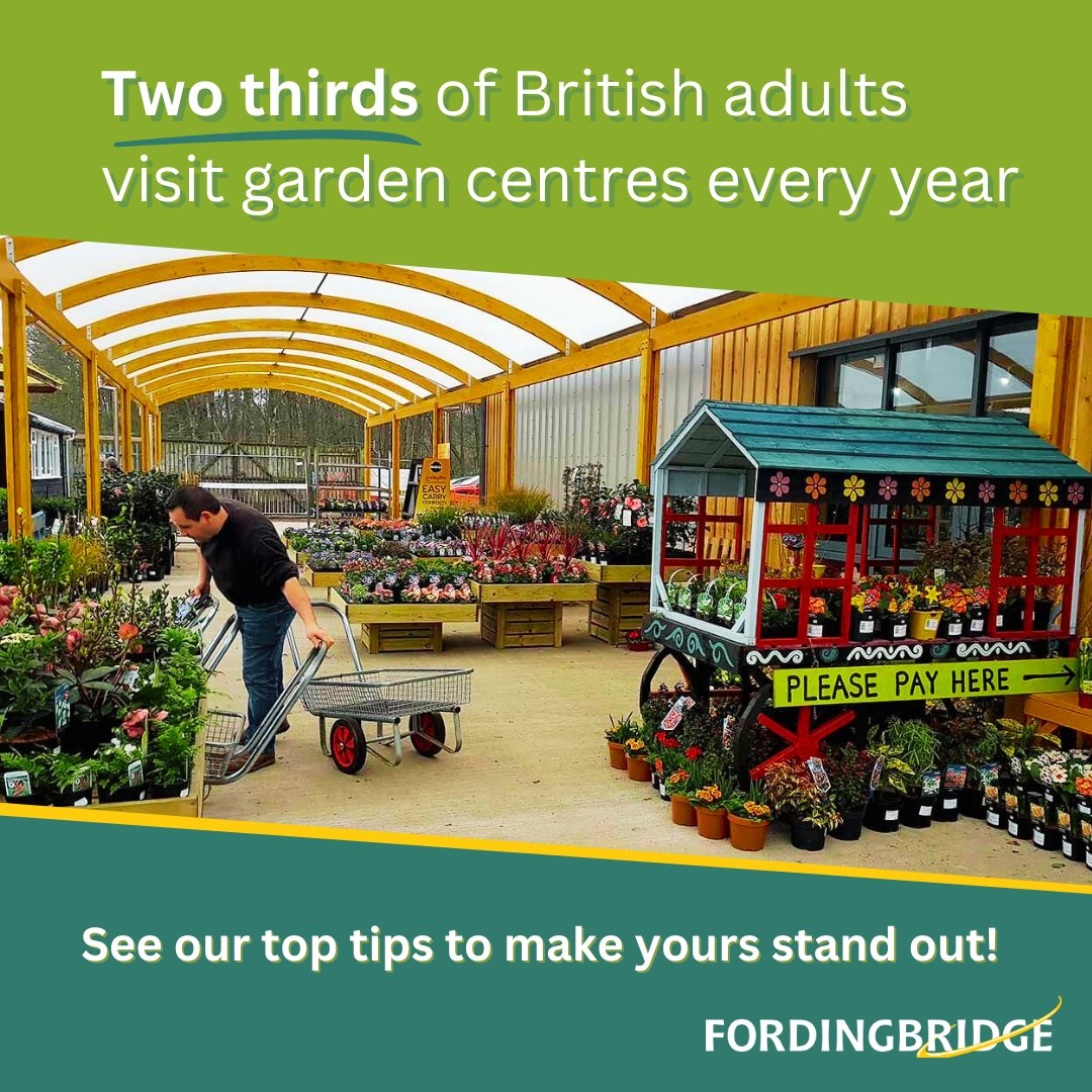 We've helped #gardencentres across the UK to stand out against their competitors.
To celebrate #NationalGardeningWeek we've put together our top tips:

🌿Prove your sustainability credentials
✨Become an inspiration space
🍴Embrace al-fresco dining

Visit fordingbridge.co.uk/about/blog