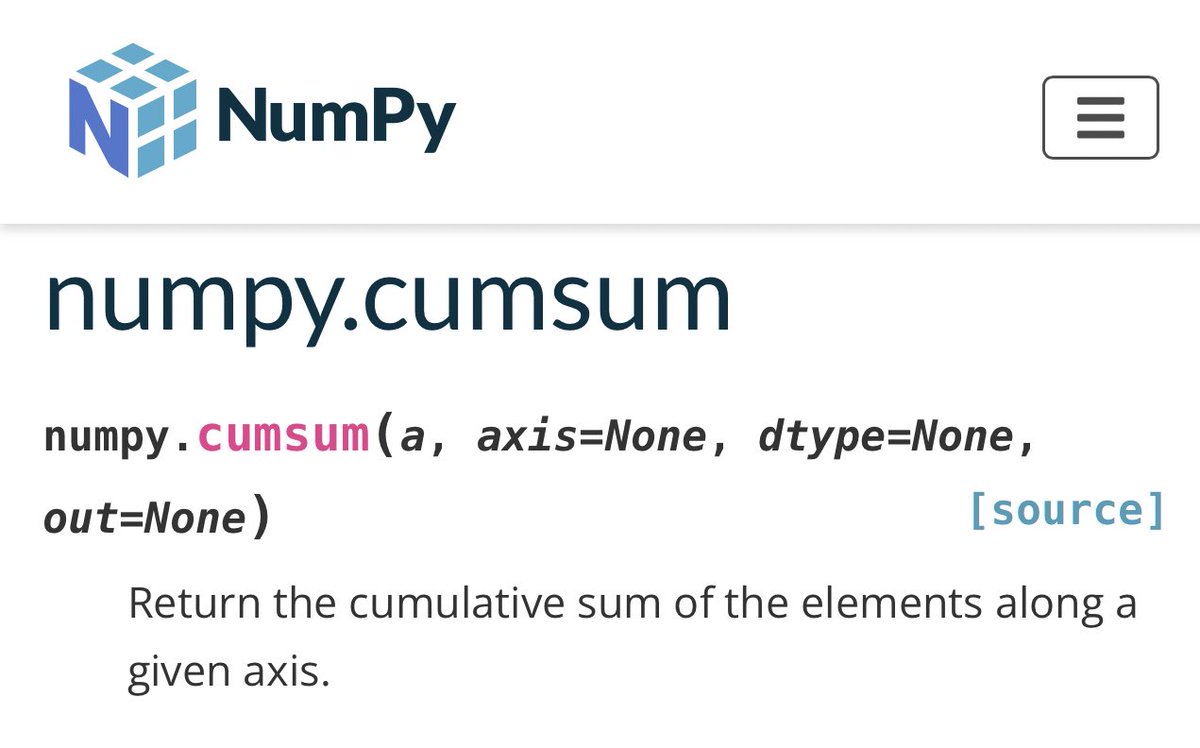 “numpy cum sum” is objectively the funniest name for a standard library function ever