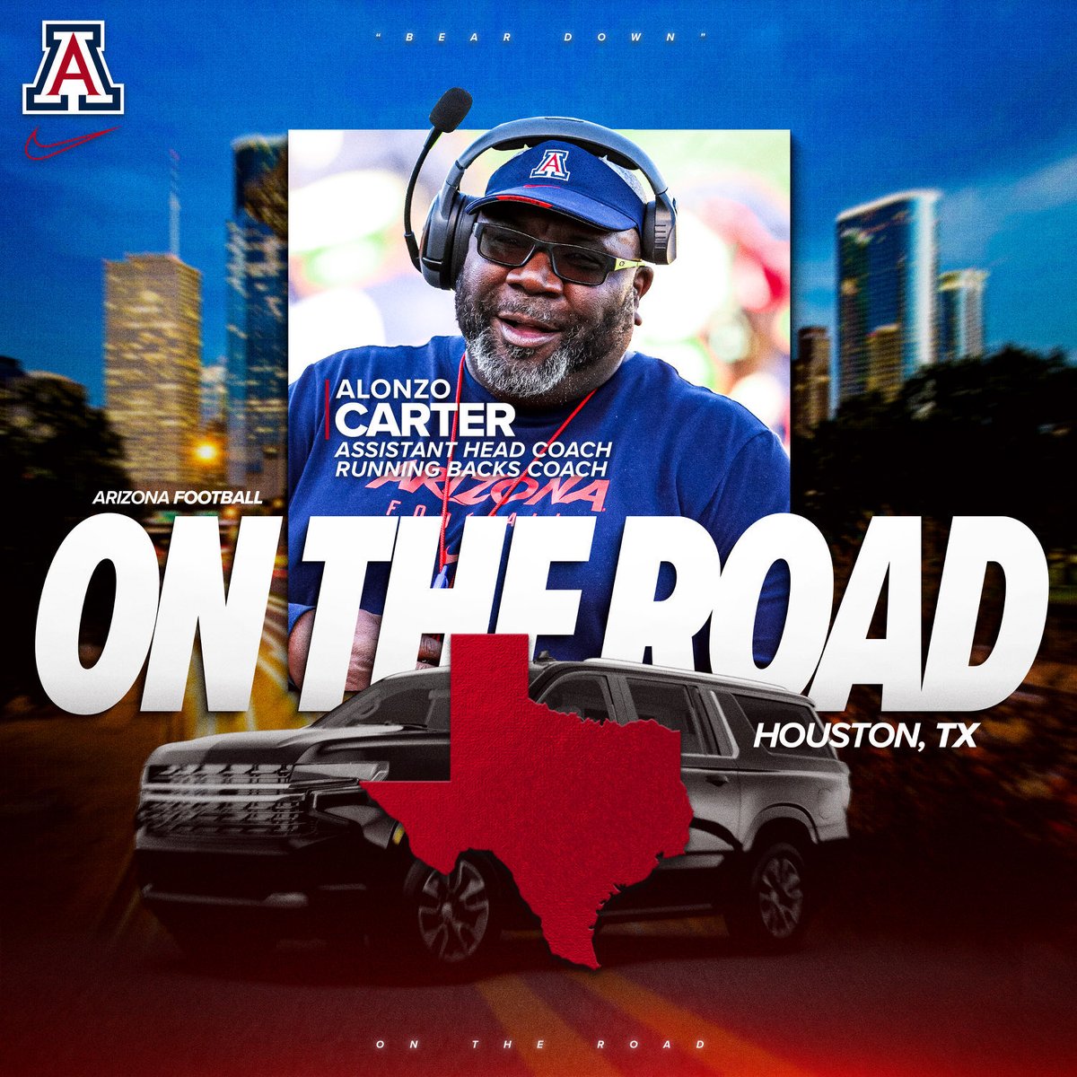 H-Town “STAND UP” ⁦⁦@ArizonaFBall⁩ 🏈 On the Road 💨 💨 in the Mighty State of Texas #BearDown