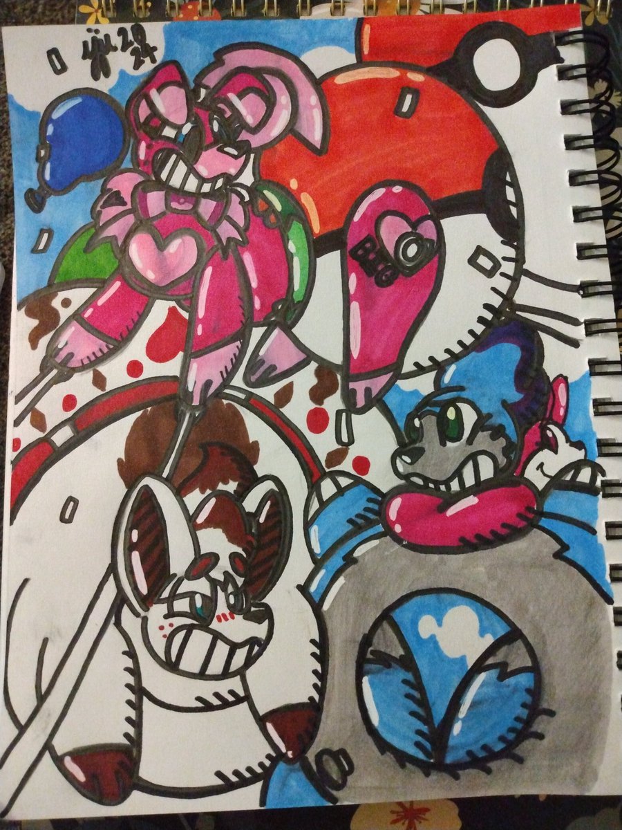 The Pokémon Balloons are on parade!, seems that three goobers got transformed and puffed up for a darling show! >//////< Zorua Blimp is @Bennyshome Buizel Tube is Jay (@/hackswoth_sidings) on Discord! Rockruff Mascot is Me!