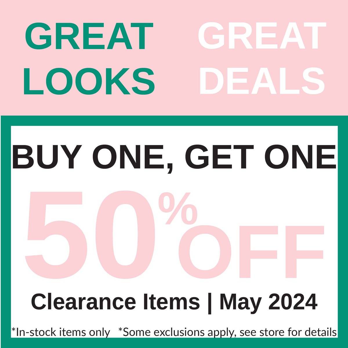 Buy One, Get One 50% OFF on Clearance Items during May 2024 ! * See store for details buff.ly/2Wy9jOv #mirenasfashions #dancewear #dancers #skaters #gymnasts #ontario #mississauga
