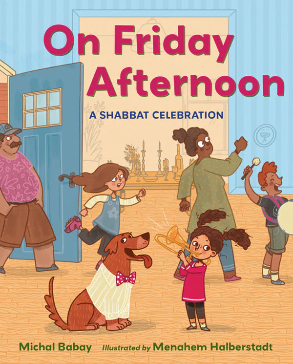 Come celebrate with us! ON FRIDAY AFTERNOON, incredibly illustrated by the talented Menahem Halberstadt, is out in the world this week! Thank you @LaurelSymonds, @MoveBooks , & everyone at @charlesbridge who brought this book to life. ❤️📕🐶👧 #BooksWorthReading #PictureBooks