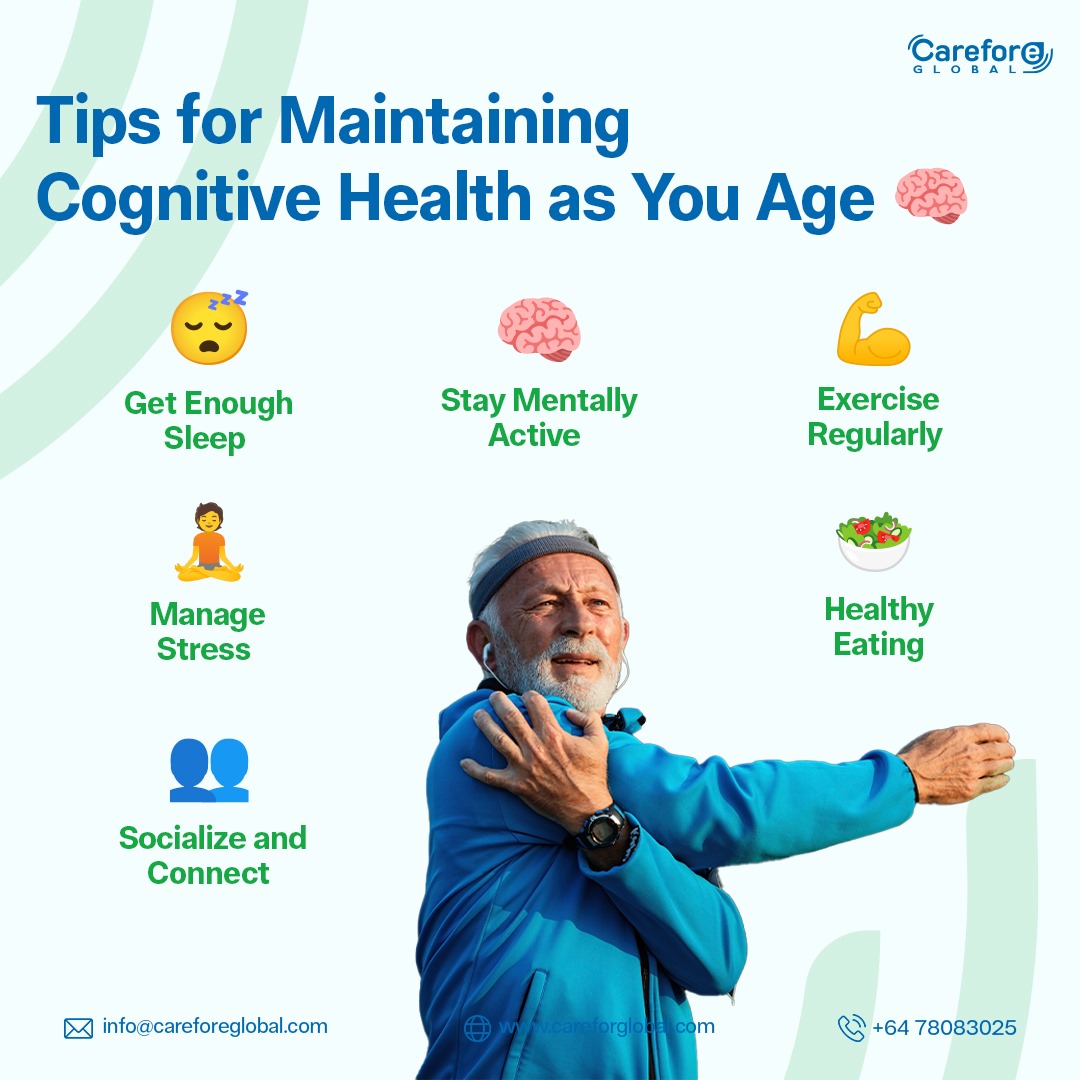 Aging doesn't have to mean slowing down mentally. Here are some tips to keep your brain sharp and your mind agile as the years go by. 👇#CognitiveHealth #BrainWellness #HealthyAging #MindMatters #BrainCare #MentalFitness #AgeGracefully #MemoryBoost #CognitiveTips #BrainTraining