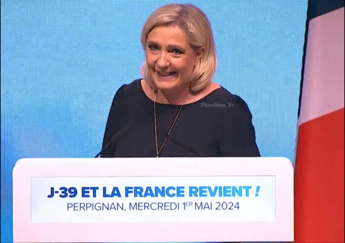 Plumiluna (@plumiluna_fr) on Twitter photo Très fort discours de <a href="/MLP_officiel/">Marine Le Pen</a> durant le meeting #TousAPerpignan pour le traditionnel rendez-vous du 1er mai. On y ressent cet amour sincère que Marine a pour la France et pour tous les français depuis toujours.
#VivementLe9Juin avec <a href="/J_Bardella/">Jordan Bardella</a> et surtout #Marine2027 Très fort discours de <a href="/MLP_officiel/">Marine Le Pen</a> durant le meeting #TousAPerpignan pour le traditionnel rendez-vous du 1er mai. On y ressent cet amour sincère que Marine a pour la France et pour tous les français depuis toujours.
#VivementLe9Juin avec <a href="/J_Bardella/">Jordan Bardella</a> et surtout #Marine2027