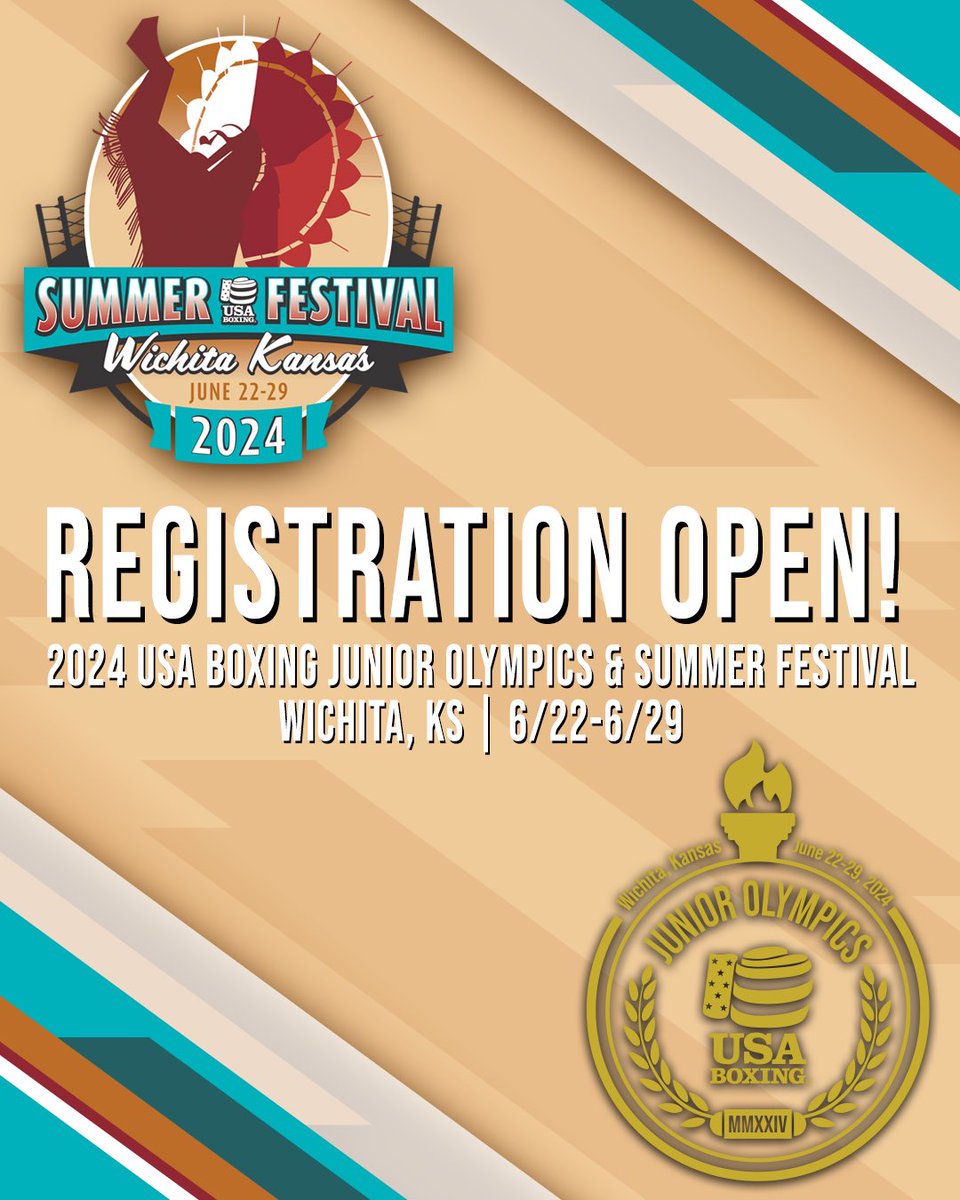 Registration for the 2024 USA Boxing National Junior Olympics and Summer Festival is now open! Click, usaboxing.org/2024-national-…, to register!