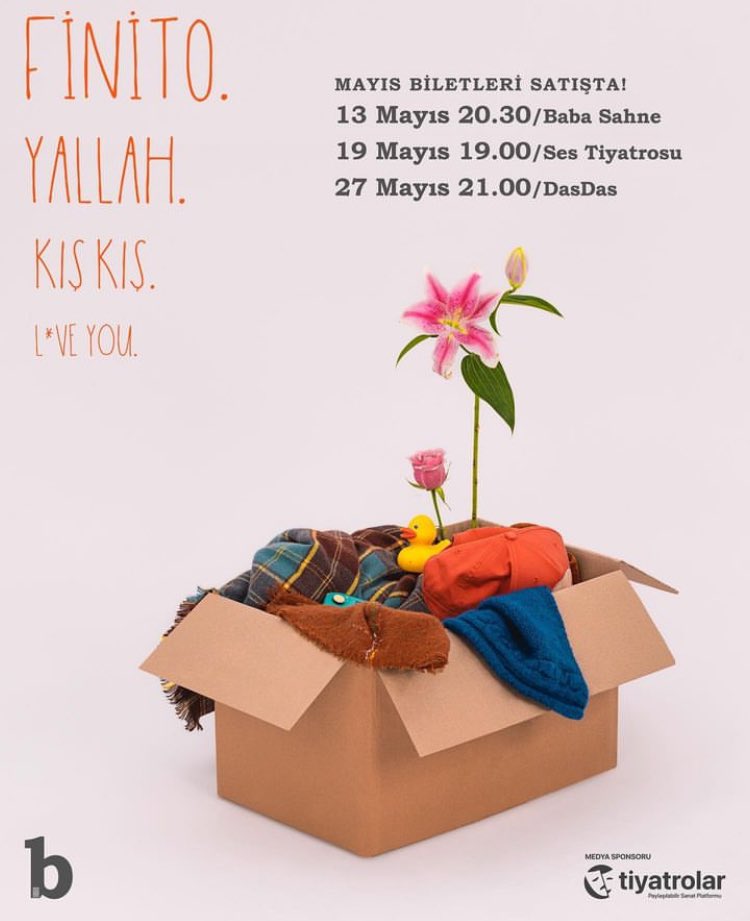 Finito.Yallah.kışkış.Love.You 13 Mayıs’ta Baba Sahne’de Prömiyer yapıyor.

Biletler; <a href="/tiyatrolarcomtr/">tiyatrolarcomtr</a> ‘de satışta!

tiyatrolar.com.tr/m/tiyatro/fini…

<a href="/_bplani_/">B Planı</a>