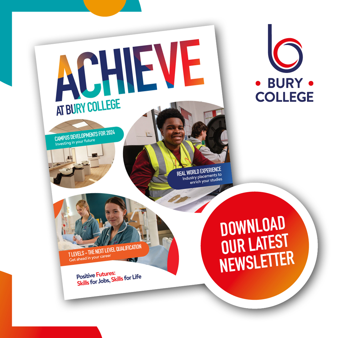 Check out the latest edition of our Achieve magazine. Read inspirational stories from our students and find out more about life at Bury College. Download now: paperturn-view.com/burycollege/ac…