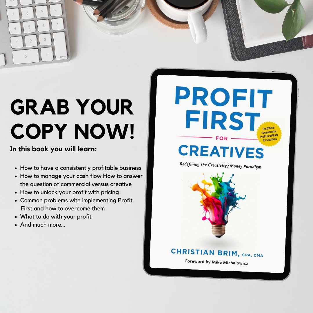 Discover financial empowerment through 'Profit First for Creatives' authored by Christian Brim! Get your copies here: amazon.com/Profit-First-C…