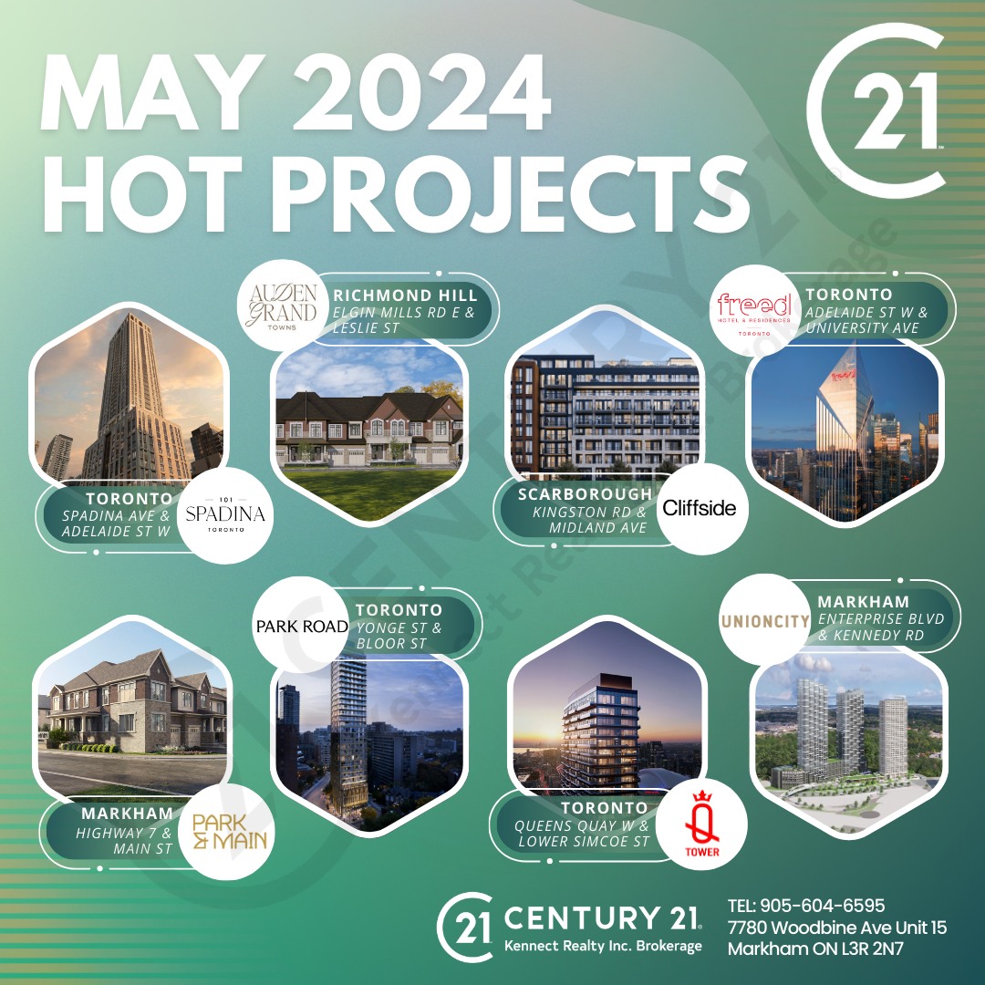 🔥Hot May Projects🔥

We are excited for these hot projects this month‼

#tvurealestate #thekenyeungteam #preconstruction #freedhotelandresidences #cliffsidecondos #unioncitycondos #parkroadcondos #qtower #101spadina #audengrandtowns #parkandmain #kennectrealty #realestate #c21