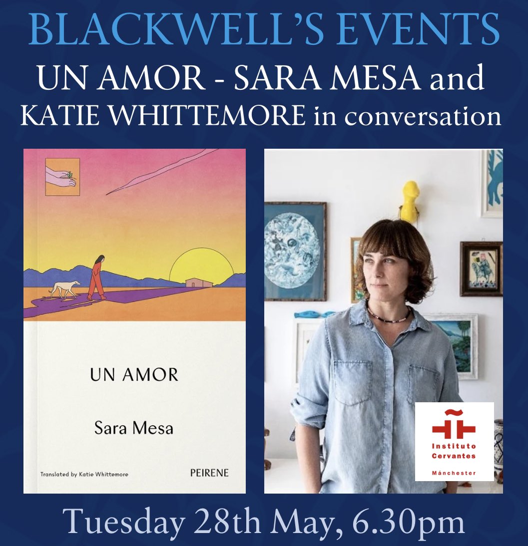 @Abigail_Ward_DJ @newwritingMCR @UoMCreativeMCR @FaberBooks Tues 28 May We're deligted to be working with @ICManchester to welcome Sara Mesa and translator Katie Whittemore to Manchester for the release of their latest book UN AMOR - an explosive, claustrophobic story of desire and small town unease. 🎫 eventbrite.co.uk/e/un-amor-sara…