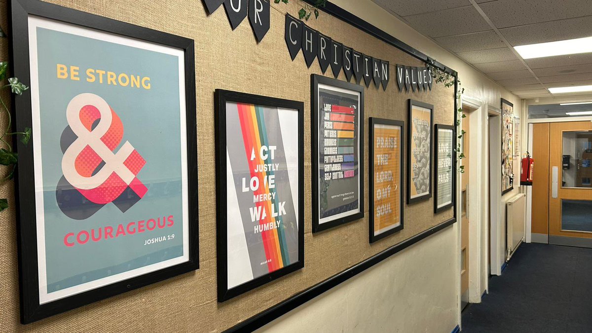 Lovely to get these photos sent to me. 
Shared here with permission. 
@halewoodcofe chose posters that aligned with their school Christian values and have created this fantastic display 🙌

#churchschool #churchschools #churchofengland #churchofenglandschool