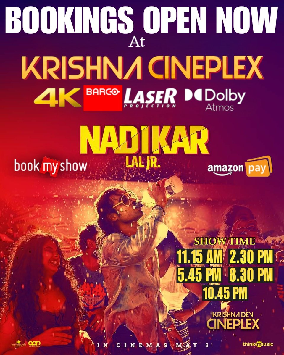 'നടികർ'
വെള്ളിയാഴ്ച മുതൽ കൃഷ്ണ സിനിപ്ലക്സിൽ
Bookings Open Now At Krishna Cineplex 
#Nadikar #fridayonwards #BookingsOpen #krishnacineplexanddevcineplex #pattambi