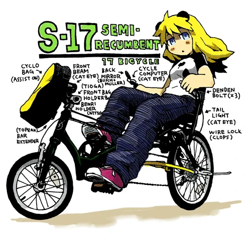 変わった自転車を所有していた頃の蒔子 