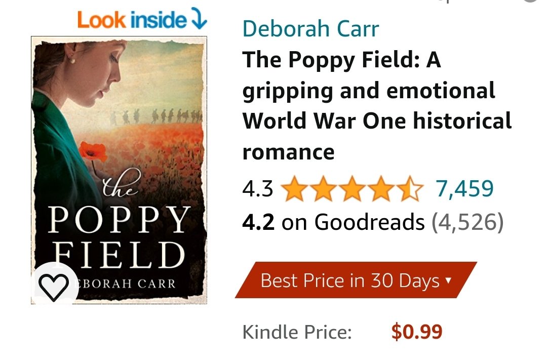 🎉 #ThePoppyField is part of a #KindleMonthlyDeal in the US for May and reduced from $9.49 to only 99c!🎉 

🇺🇸 amzn.to/2Q2xT57

#WW1Romance #Timeslip @0neMoreChapter_ @Harper360