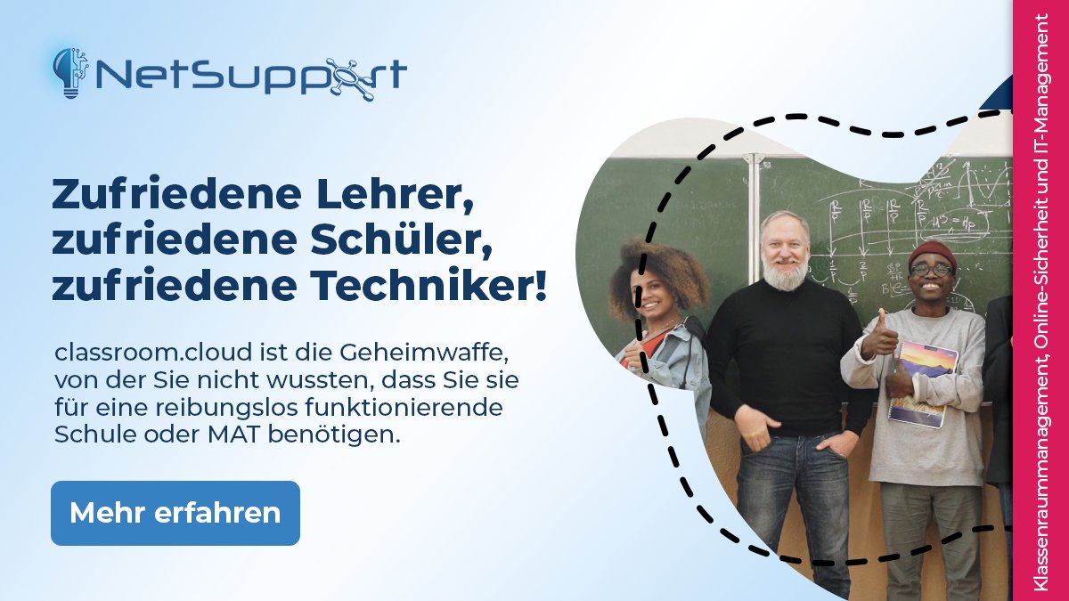 Lehrer glücklich, Schüler glücklich, Techniker glücklich! #classroomcloud ist die Geheimwaffe für eine reibungslos funktionierende Schule. mvnt.us/m2415361