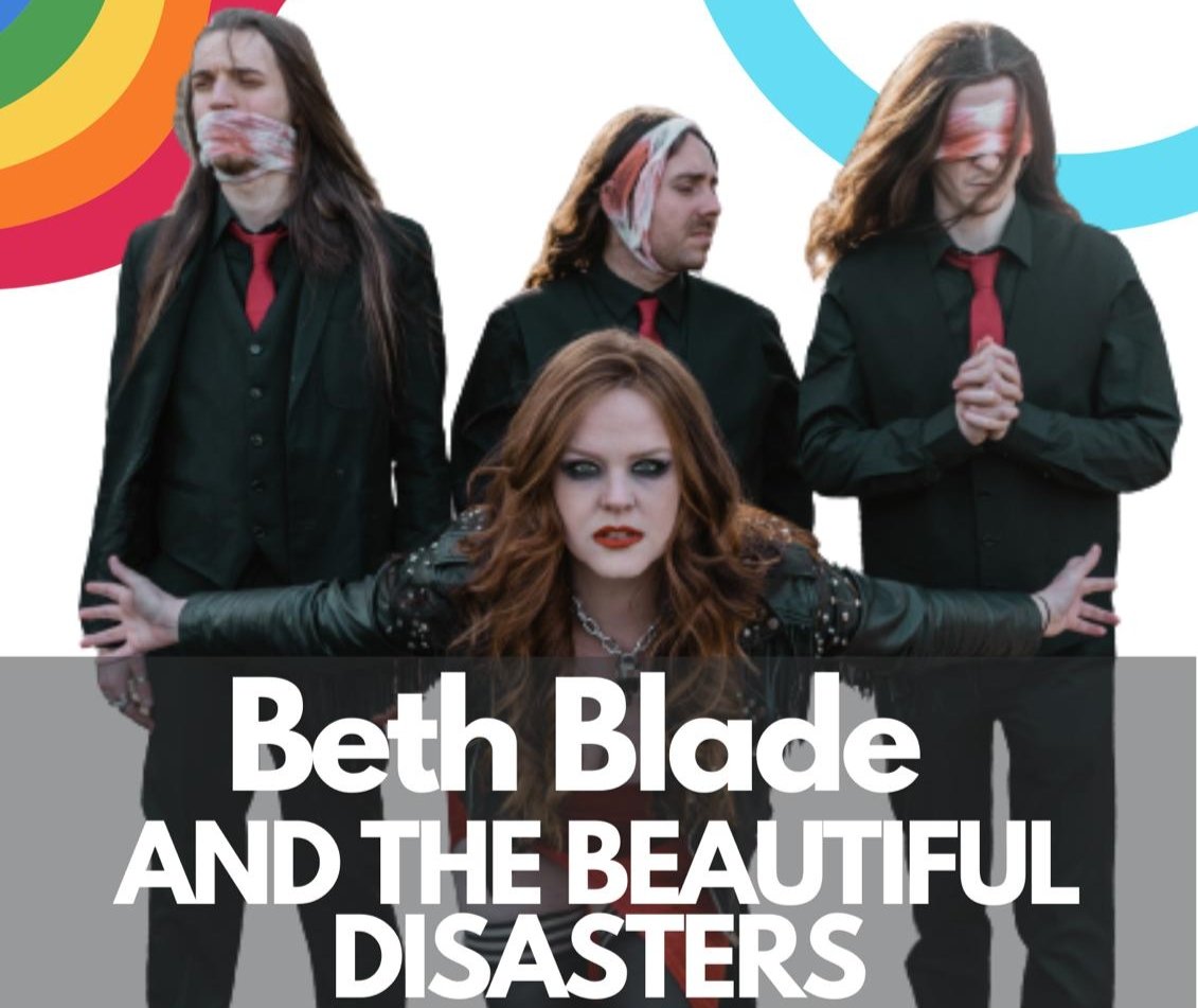 Well known local band 'Beth Blade and the Beautiful Disasters' return to #BlackburnPride2024 with their inimitable style of music, for those who like a heavier sound.  🎶🌈