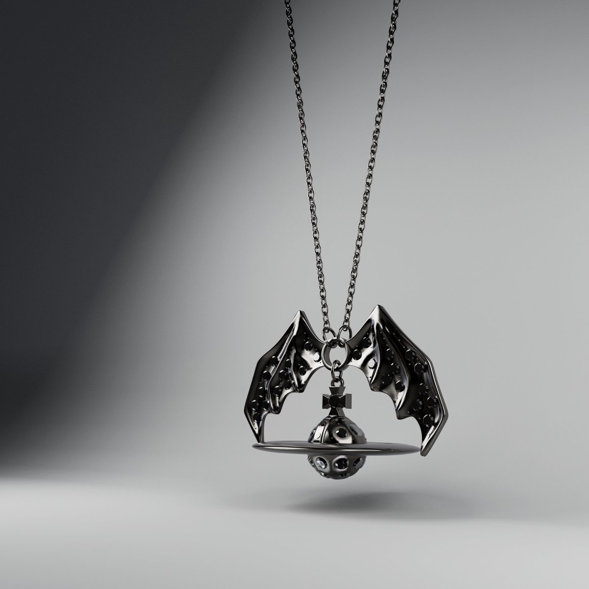 @viviennewestwood 

3D vivienne bat necklace 
Modelisation  by me
C4D, Redshift, Photoshop

01/05/2024

#viviennewestwood #3dart #glassart #chain #cinema4d #redshift #graphicdesign #visualart #art