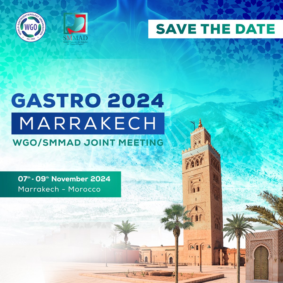 Marrakech is quickly getting closer! Make sure you have your calendar marked and are signed up to our mailing list to never miss announcement. Sign up at the link below! worldgastroenterology.org/forms/mailing-…