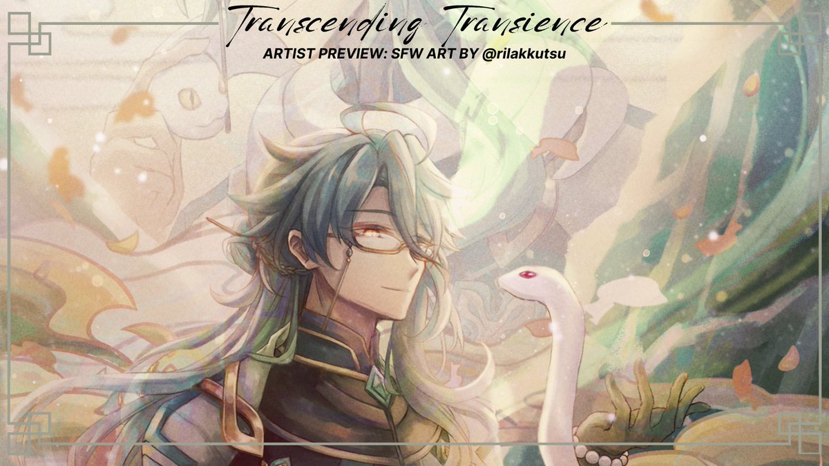 🐍Transcending Transience: Artist Preview🐍

“If there's a life in front of me that deserves to be saved, why shouldn't I do everything within my power to save it?”🌿
@rilakkutsu's piece is a beautiful homage to Baizhu's contract with Changsheng!